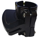 Соединитель односторонний для трубы диаметр 25 мм и панели, регулируемый, черный (TJC151/Bl)