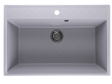 Односекционная кухонная мойка 760x510 глубина 200 мм с отверстием под смеситель, кварц, цвет бетон (Forte 760-05)