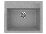 Мойка кухонная врезная из искусственного камня 565x495 мм, глубина 175 мм, цвет светло-серый матовый, без сифона (PR-M-565-03)