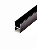 Горизонтальный межсекционный профиль, без самореза, цвет бронза глянец (шоколад), 5,8 м (1401/BP)